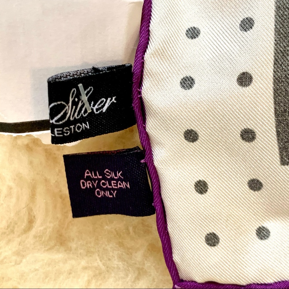 SOLD Ben Silver Charleston NWT Silk Pocket Square - Picture 7 of 12